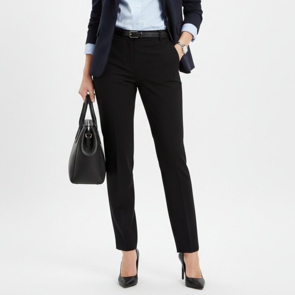 LAUREN Ralph Lauren‎ Women's Black Straight Leg Dress Pants Size 16 Rayon Blend